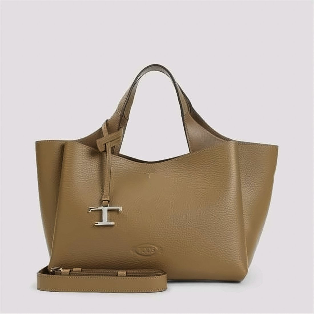 Tod's Pebbled Leather Crossbody Bag With Metallic Charm