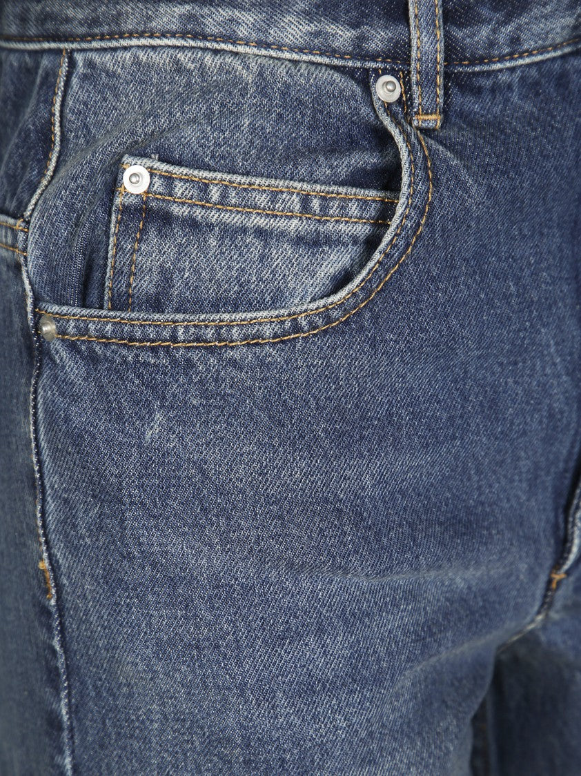 Isabel Marant Étoile Flared Denim Pants With Subtle Distressing