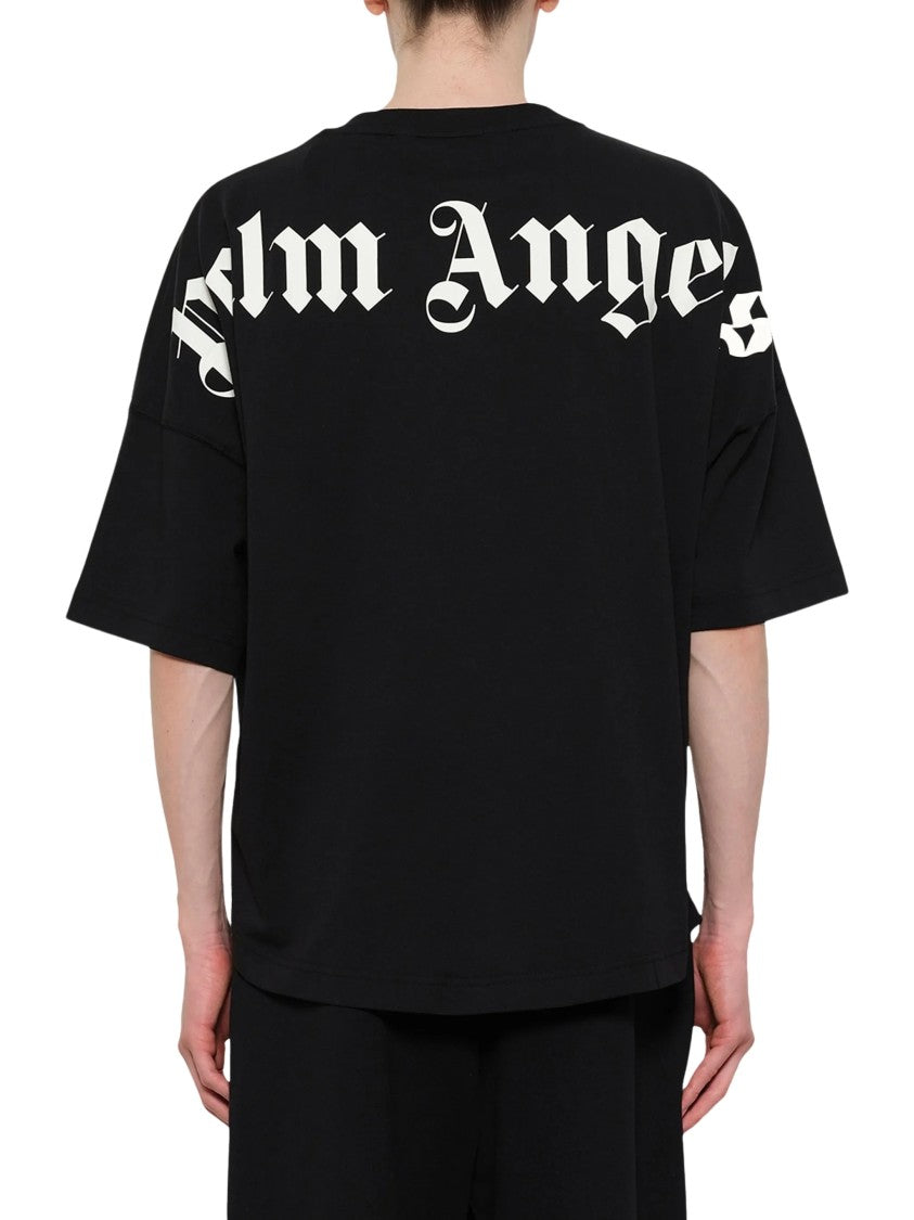 Palm Angels Black Classic Logo Oversized Cotton T-Shirt