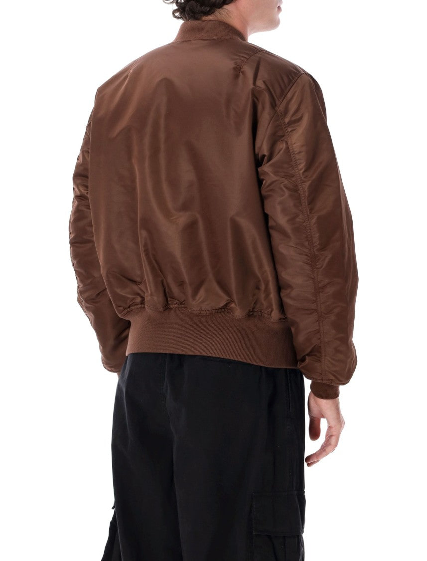 Alpha Industries Brown Reversible Utility Pocket Ma-1 Bomber Jacket