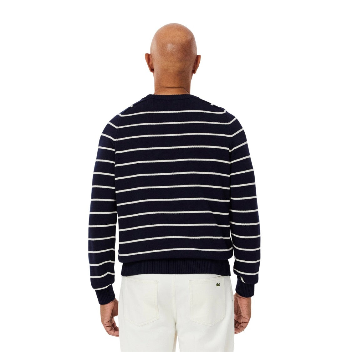Lacoste Striped Seamless Jersey Round Neck Pullover