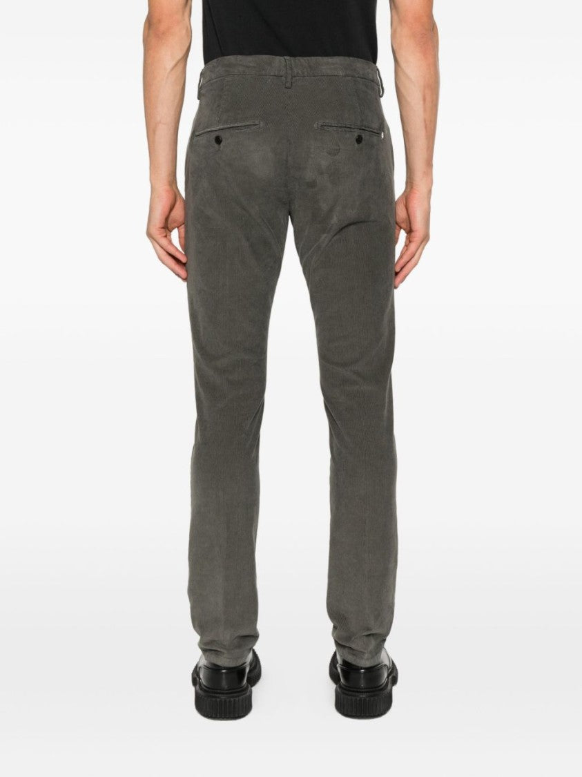 Dondup Cotton-Blend Corduroy Trousers With Slash Pockets