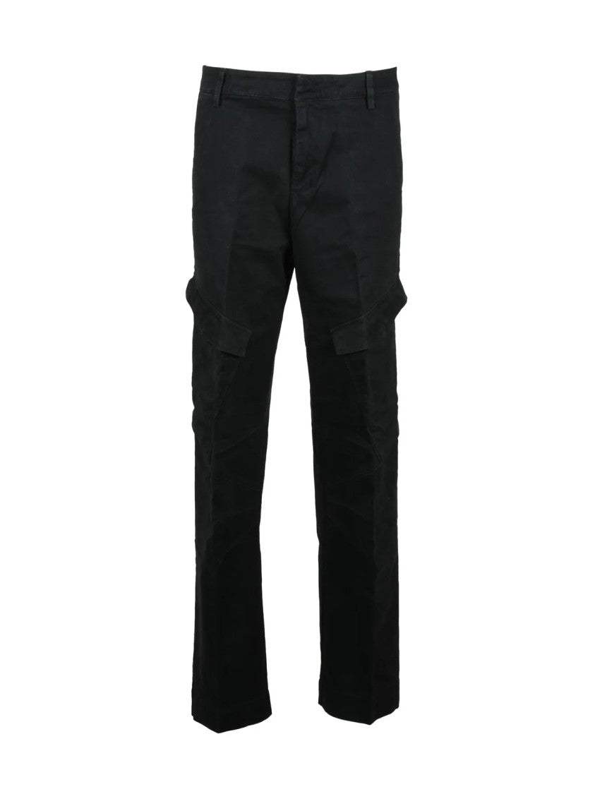 Dondup Black Camila Low-Rise Stretch Cotton Trousers