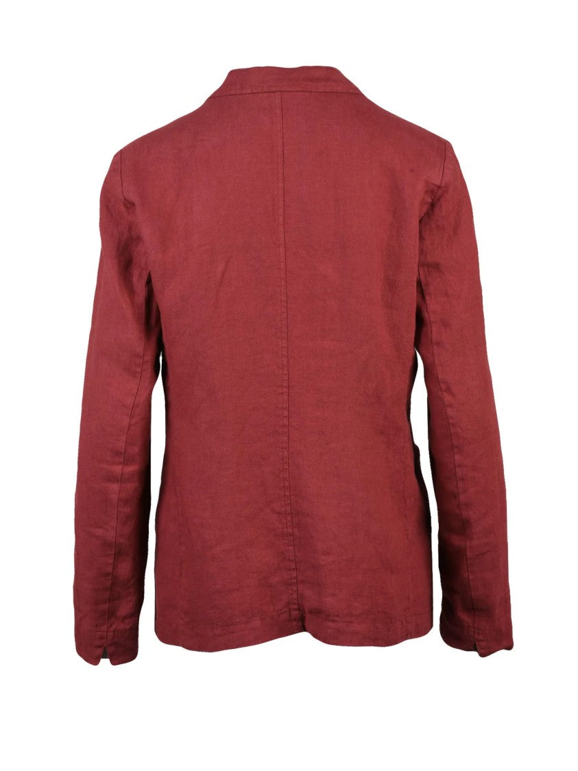 19.70 Nineteen Seventy Red Linen Blazer