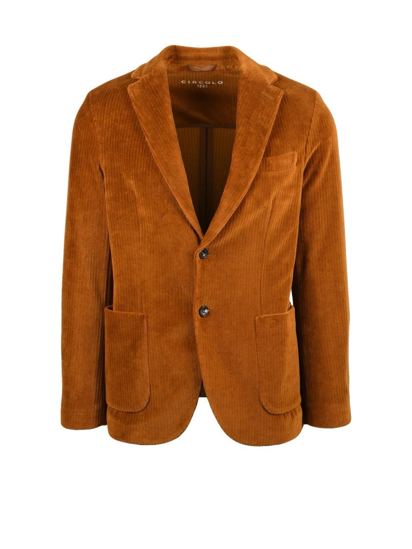 Circolo 1901 Velvet Blazer With Tailored Silhouette And Notched Lapel
