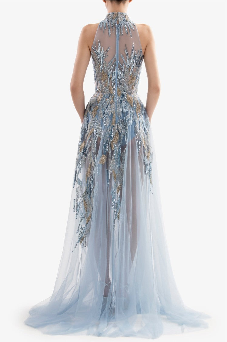 Saiid Kobeisy Long Embroidered Dress