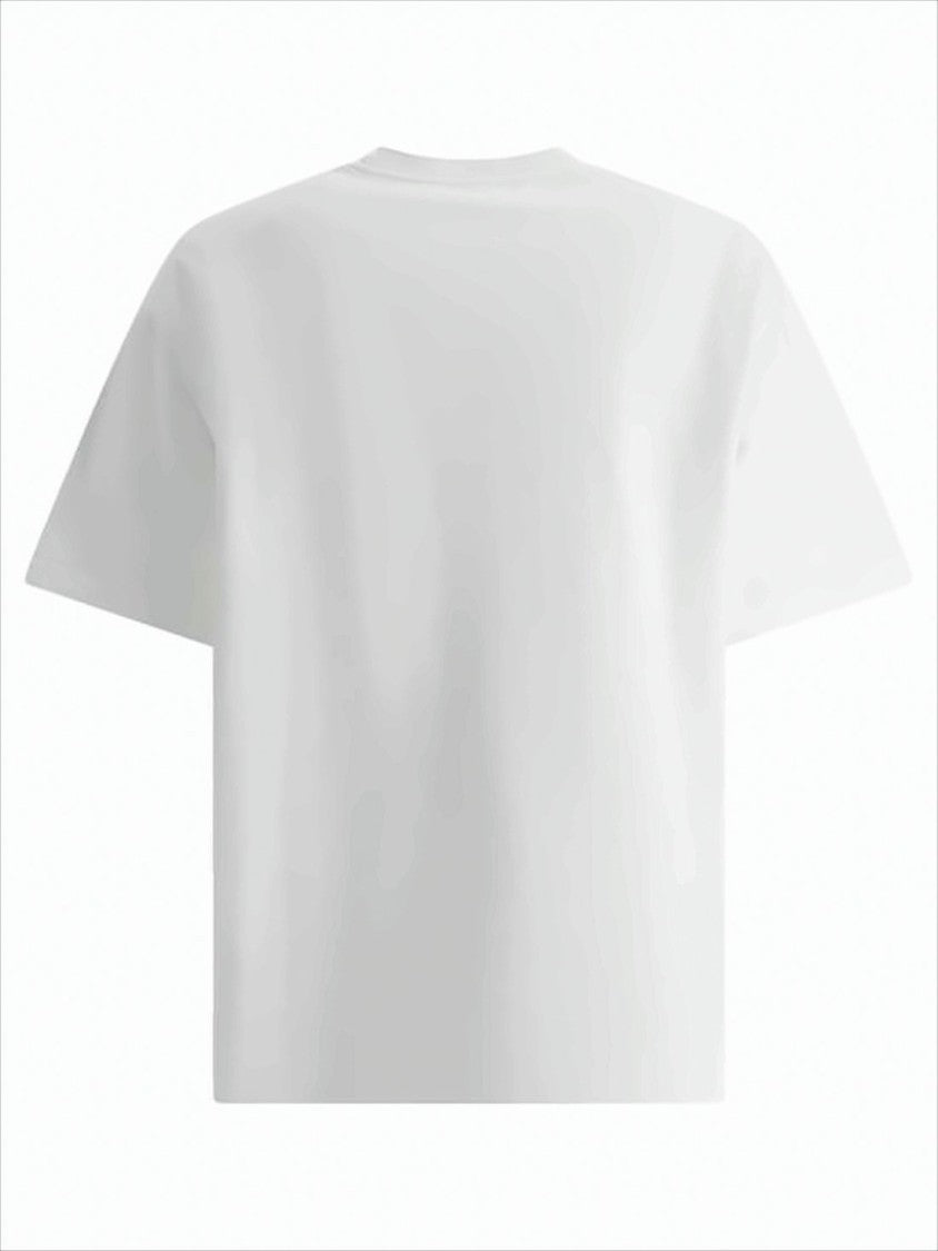 Acne Studios Relaxed Fit White Short-Sleeve T-Shirt With Embroidered Branding