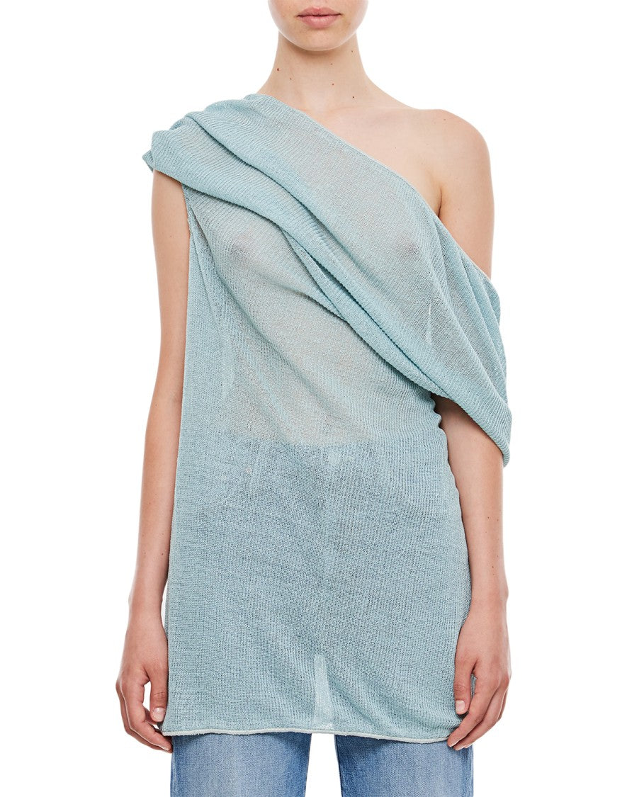 Vitelli Membrane Linen Draped Top