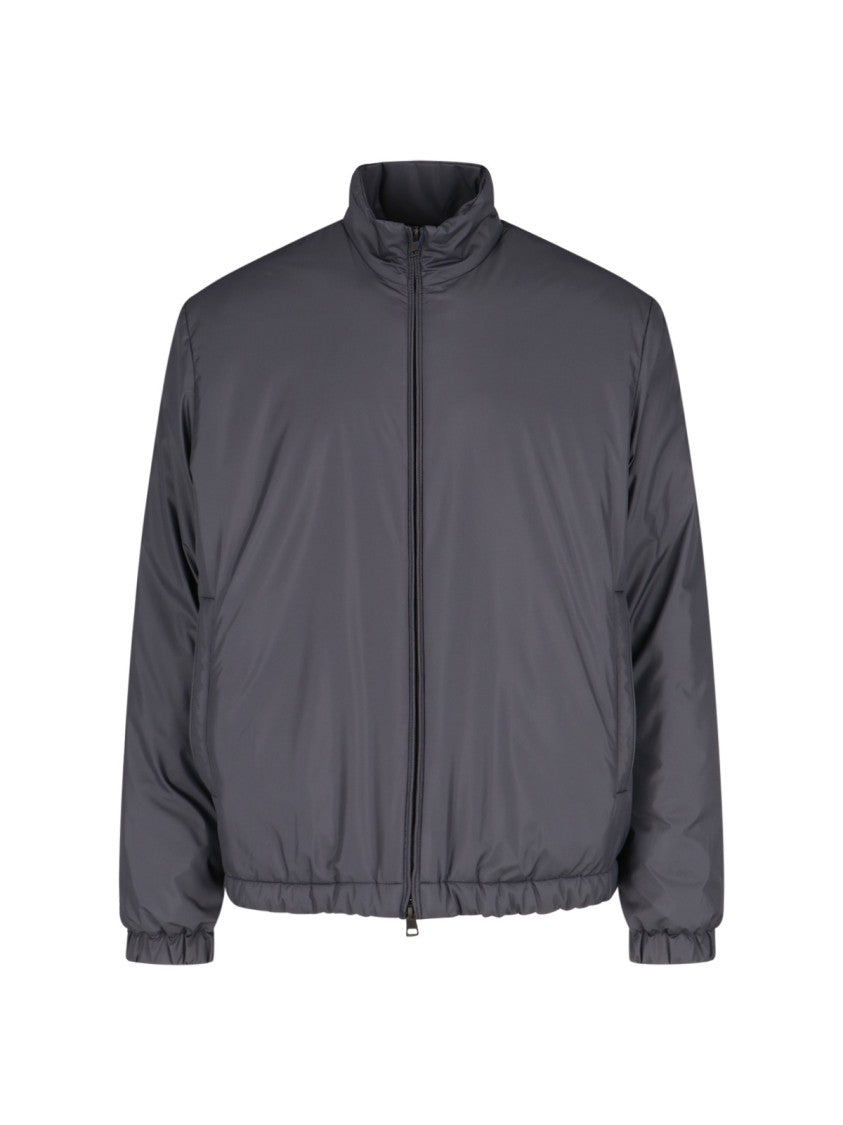 Moncler "Berre" Short Down Jacket Blue