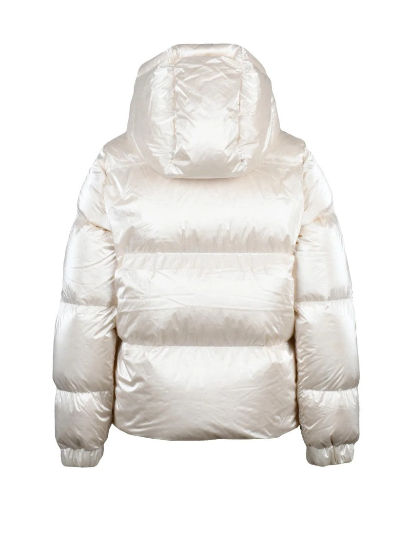 K-Way White Lethille Thermo Pearly Hooded Down Jacket