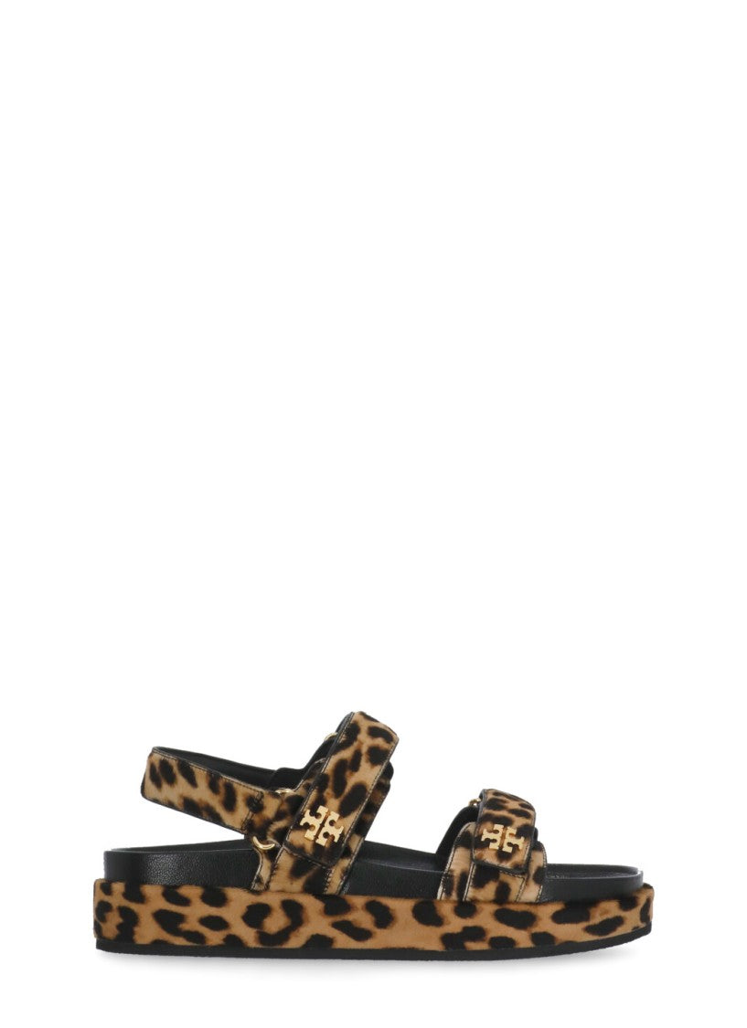 Tory Burch Brown "Kira" Leather Sandals