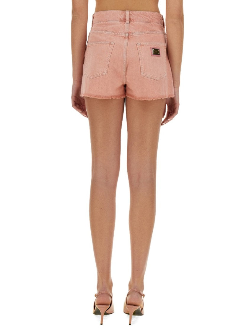 Dolce & Gabbana High-Waisted Denim Shorts