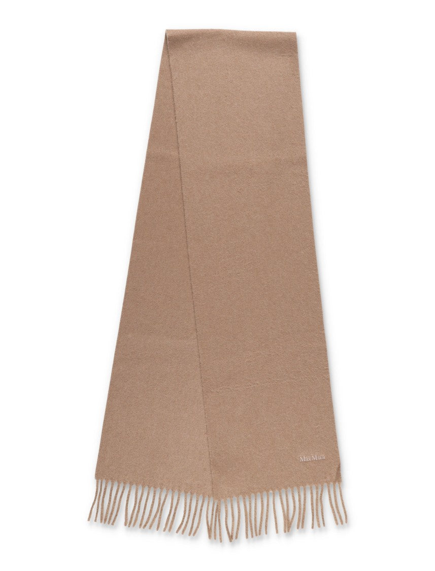 Max Mara Wool Scarf With Embroidered Logo