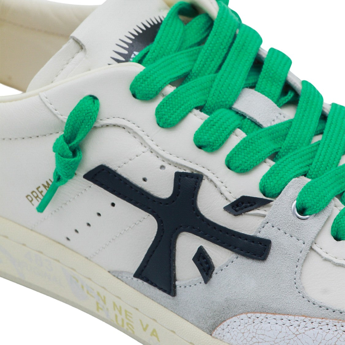 Premiata Low-Top Sneakers With Suede Overlays