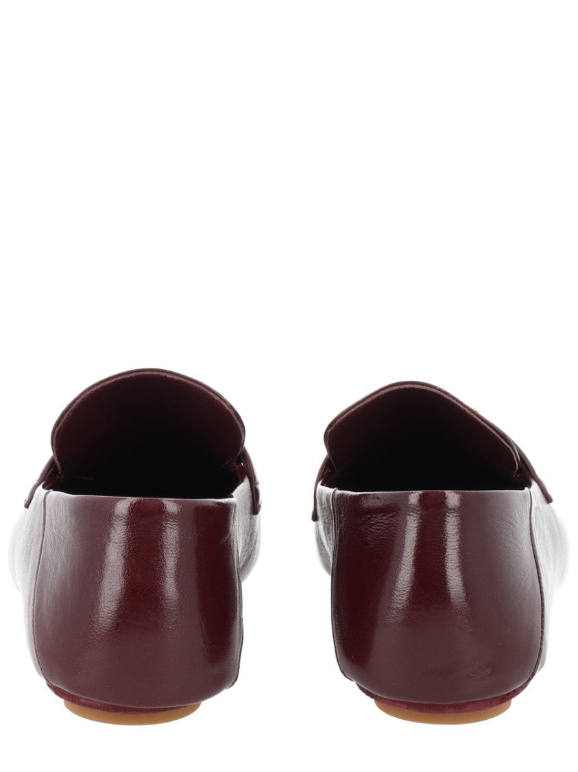 Fendi Baguette Polished Leather Loafers