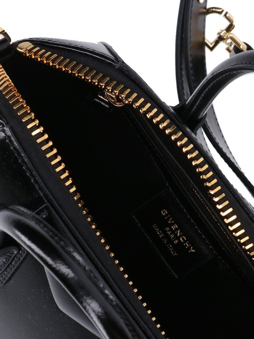 Givenchy Black Antigona Mini Box Leather Tote Bag