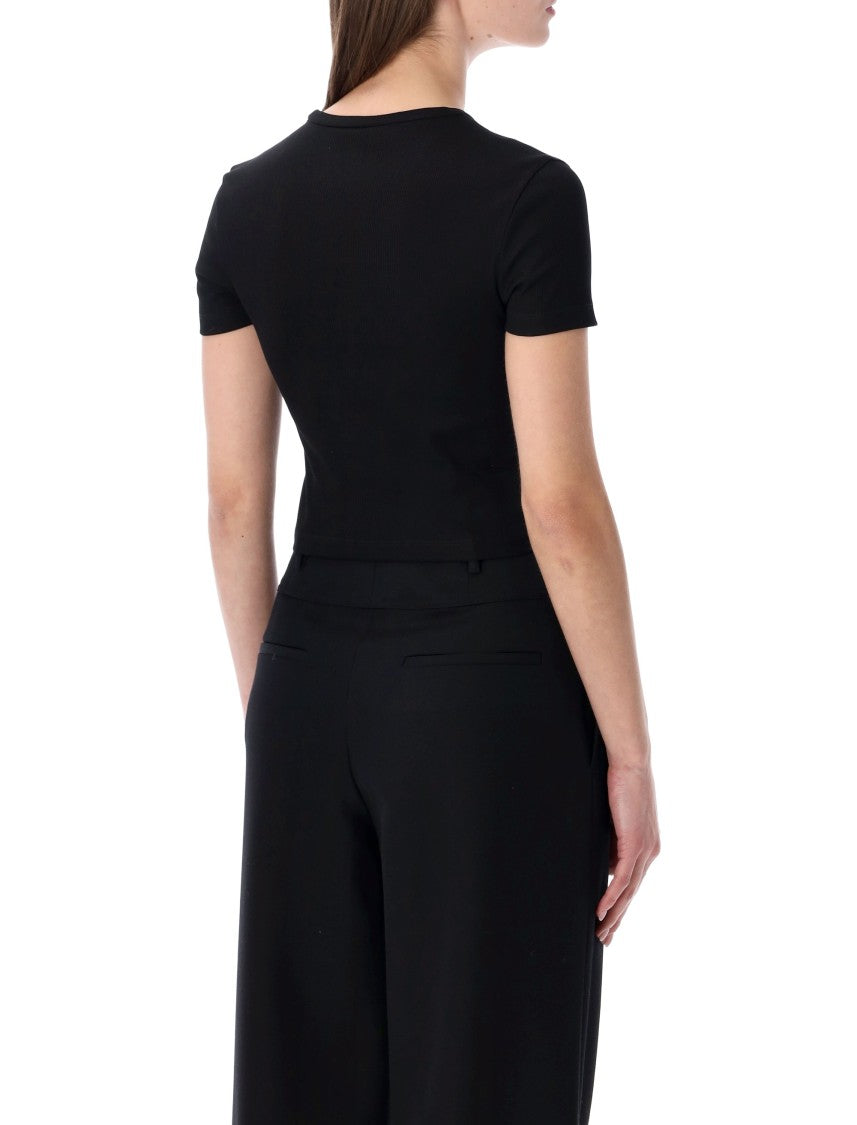 Fendi Ribbed Cotton T-Shirt