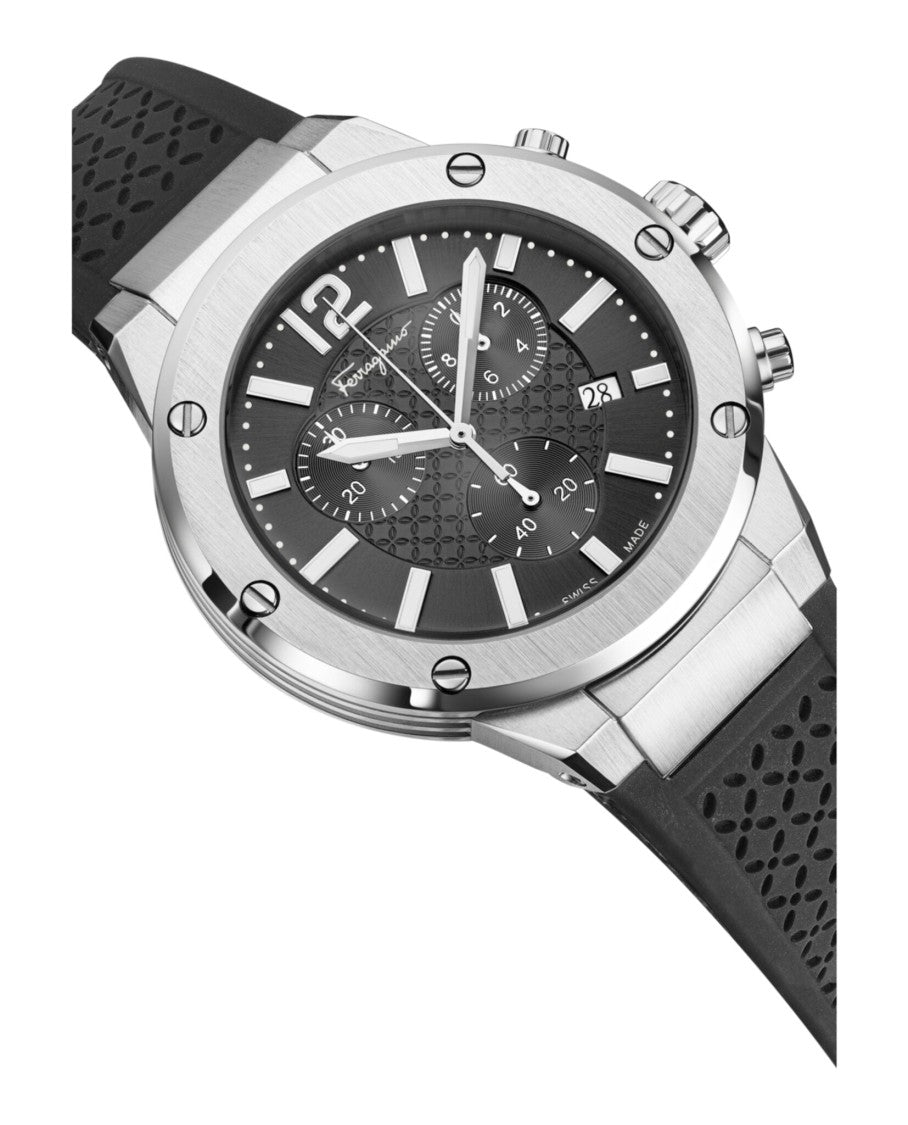Ferragamo F-80 Chrono Silicone Watch