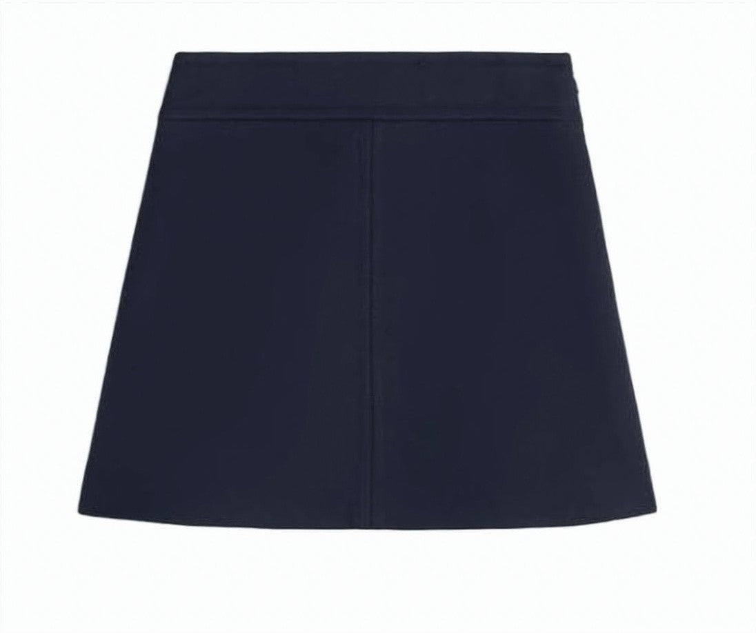 Celine Minimalist Blue Short Skirt With Seam Detailing