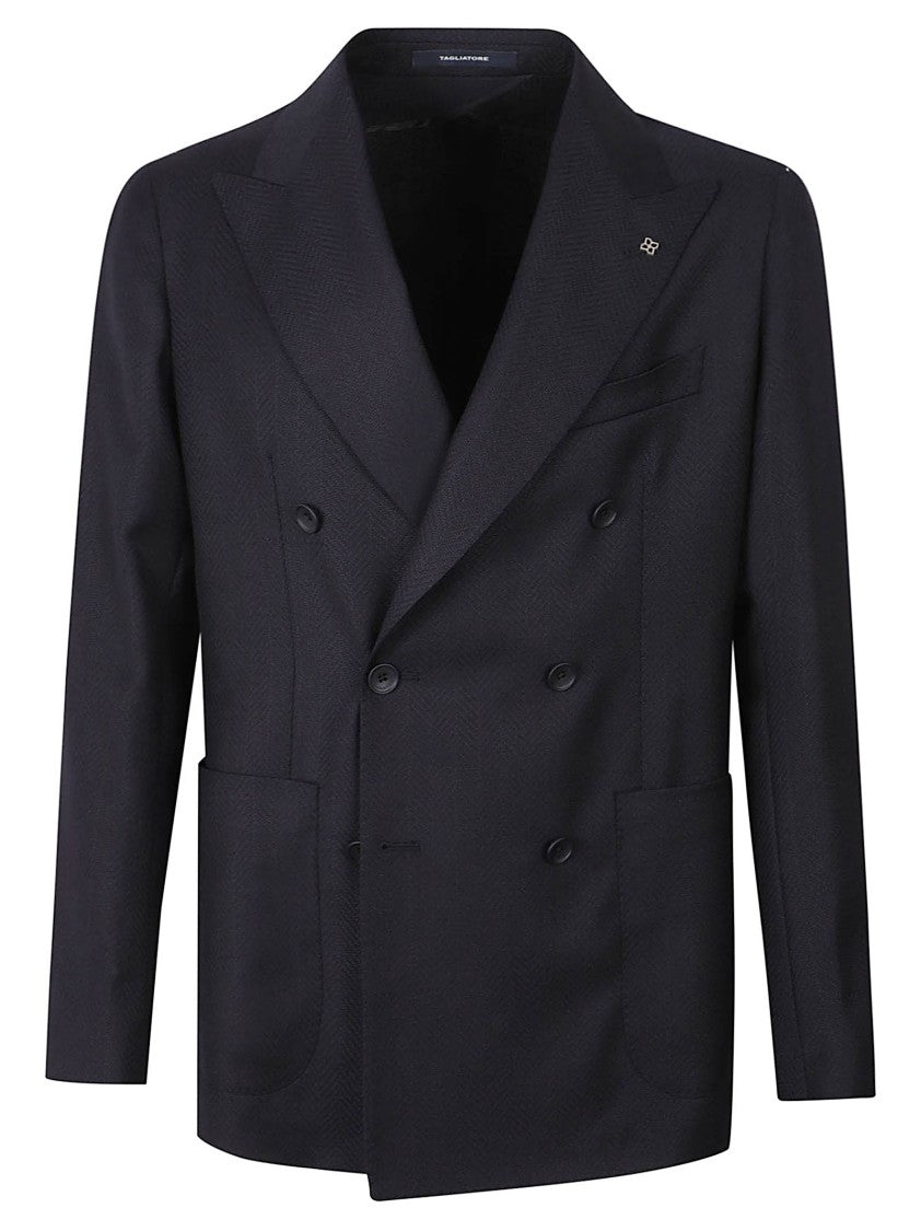 Tagliatore Double-Breasted Wool Coat