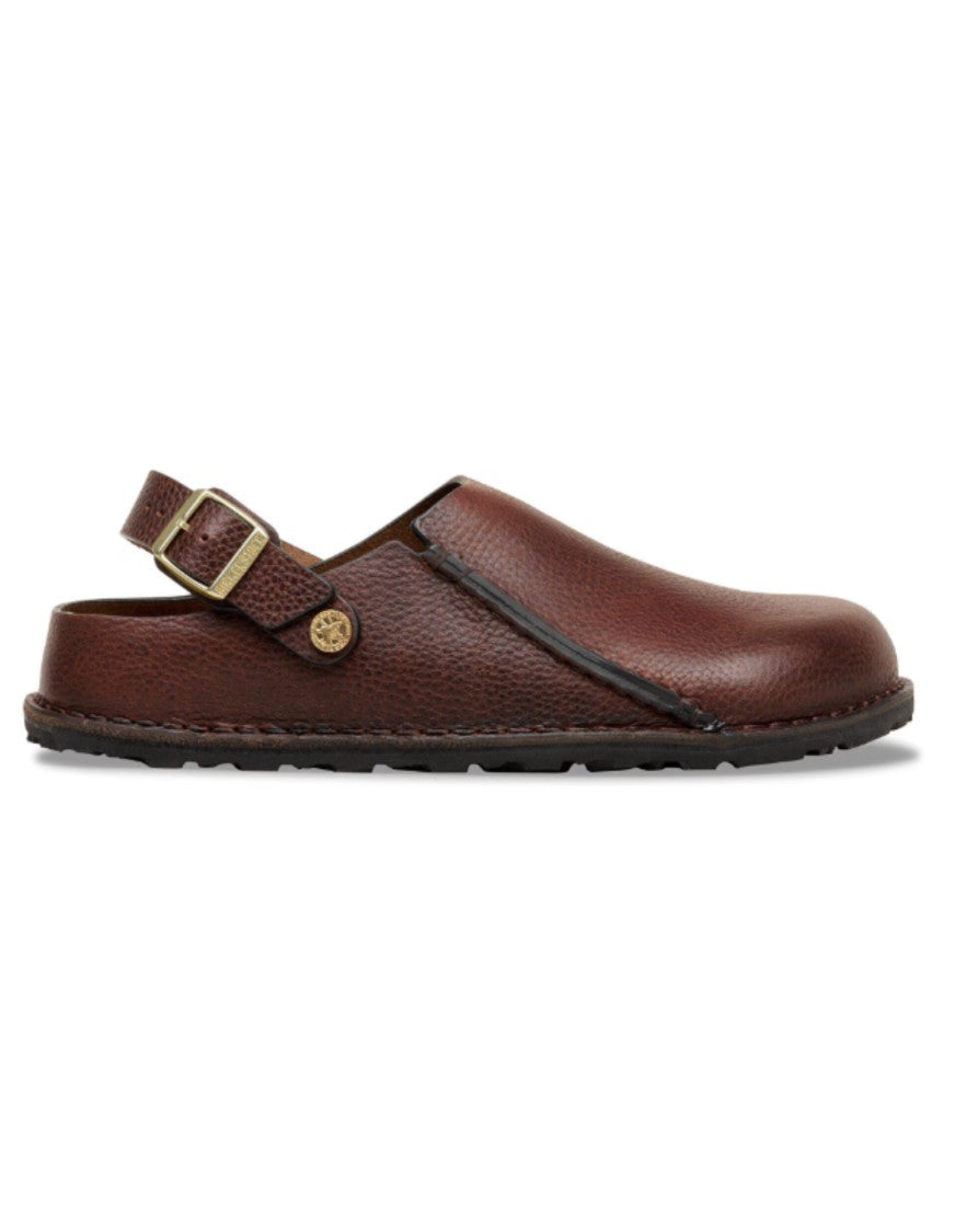 Birkenstock Roast Grained Leather Backstrap Clogs
