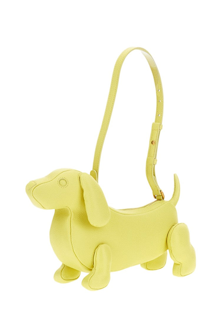 Thom Browne Yellow Soft Pebble Grain Leather Shoulder Bag