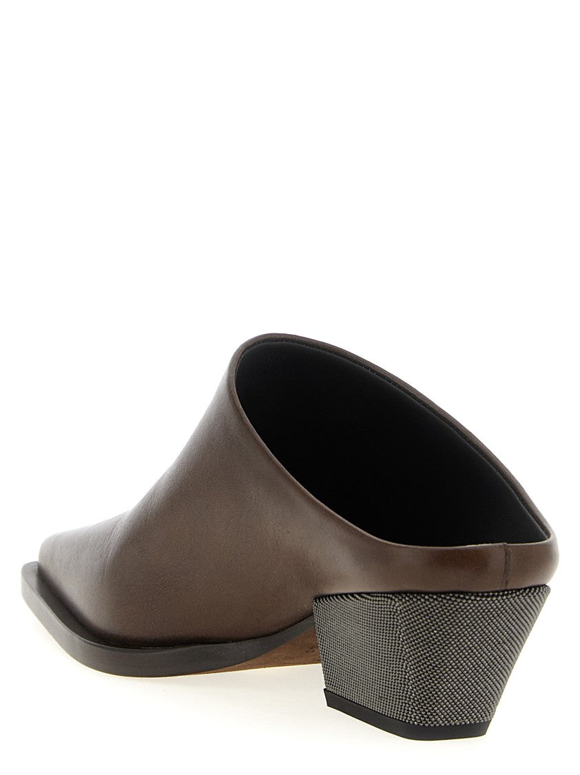 Brunello Cucinelli 'Precious Heels' Sabots