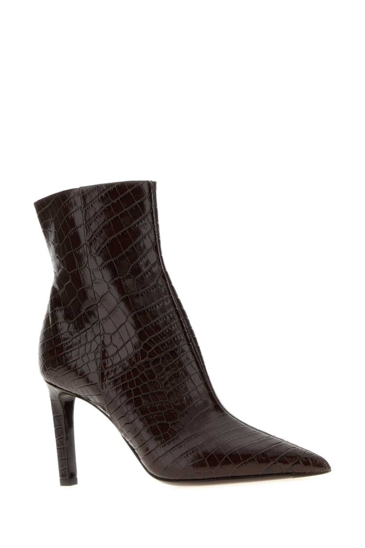 Jimmy Choo Chocolate Leather Frankie 85 Ankle Boots