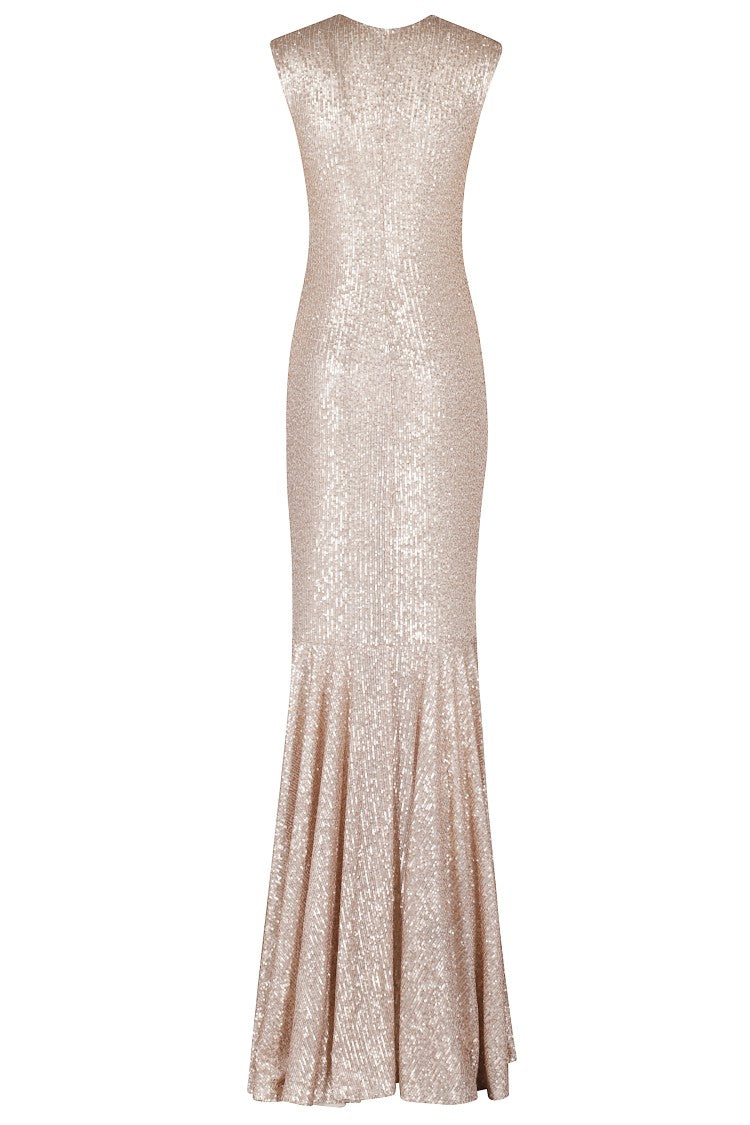 Norma Kamali Deep Neck Dress - Baby Pink