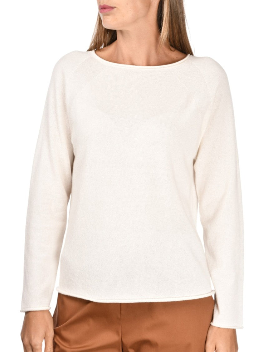 Gran Sasso Black Wide Neck Cashmere Top