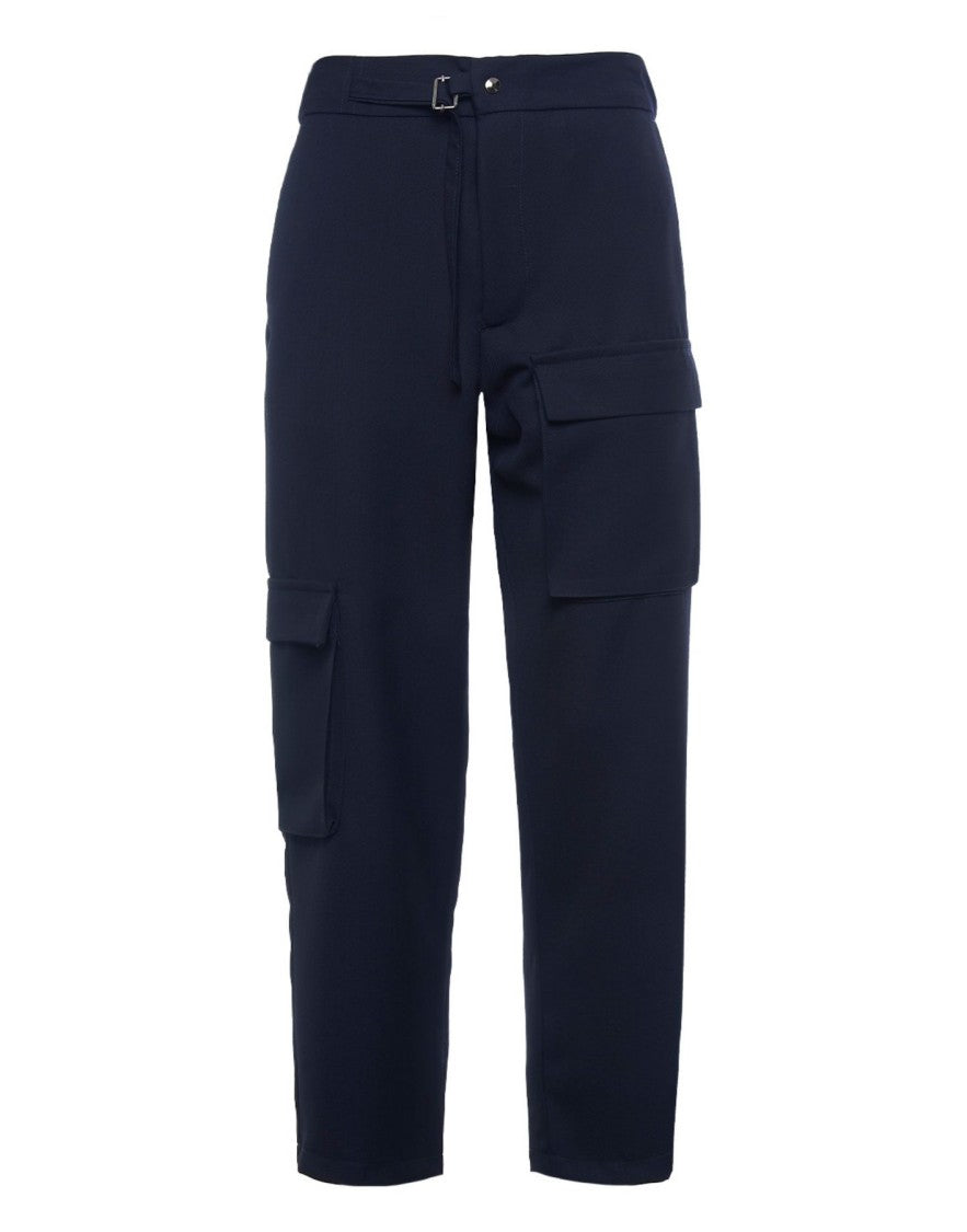 Costumein Wool Cargo Trousers With Adjustable Drawstring