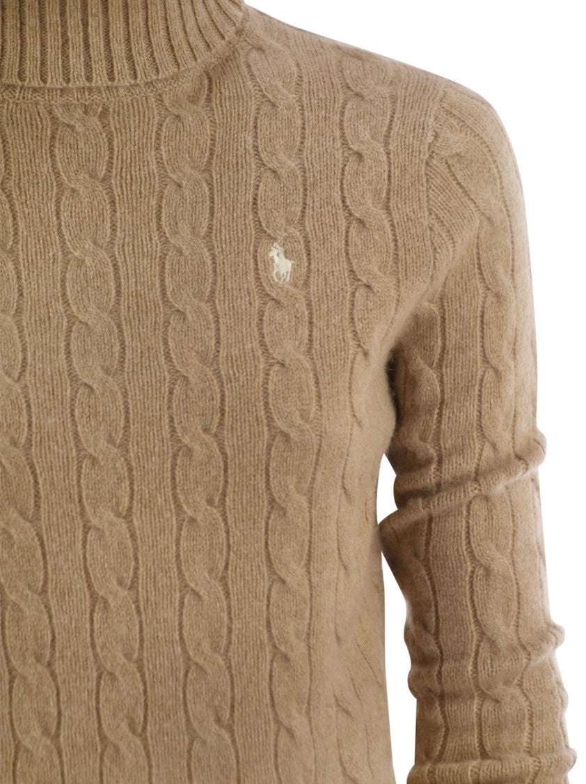 Polo Ralph Lauren Wool And Cashmere Cable-Knit Turtleneck Sweater