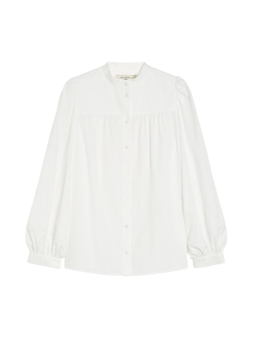 Max Mara Soft Poplin Blouse With Band Collar