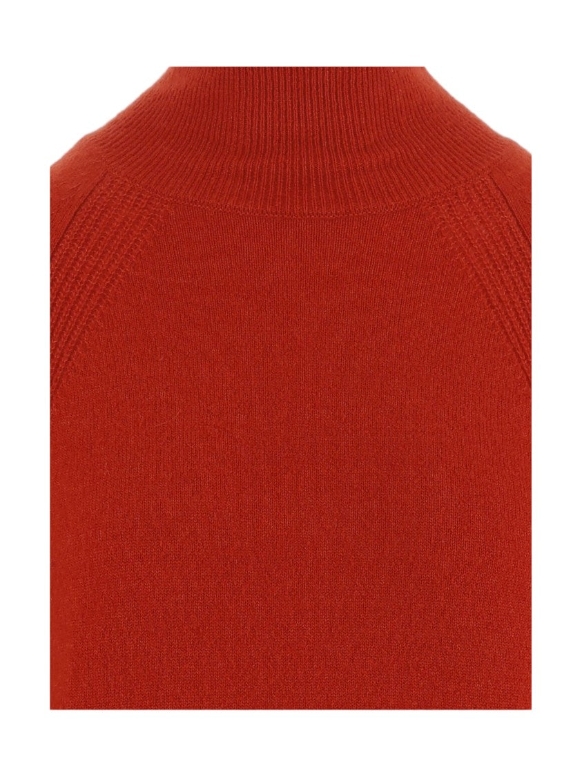 Sa Su Phi Red Cashmere-Silk Blend Turtleneck Sweater