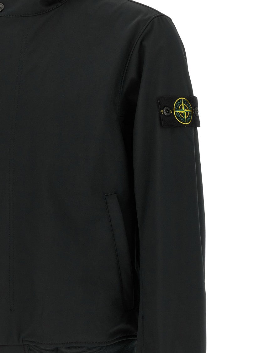 Stone Island Three-Layer Technical Jacket With Adjustable Hood