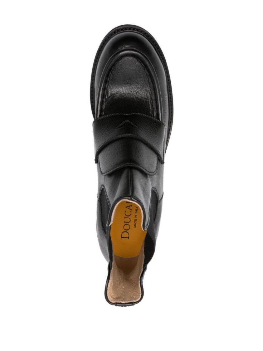 Doucal's Closed Ankle Boots With Elastic Side Panels