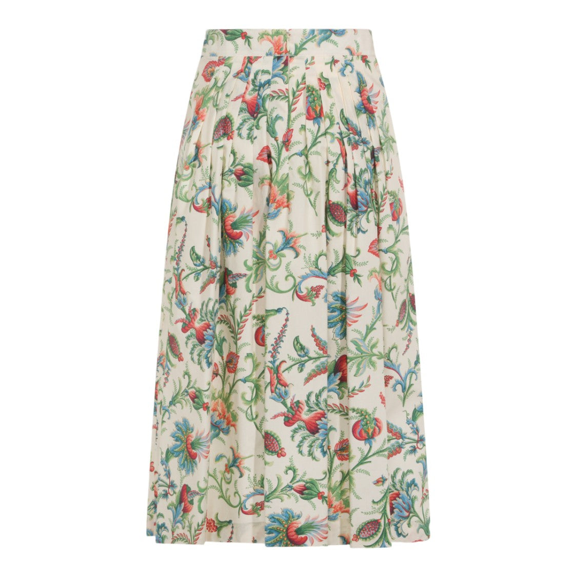 Etro Floral Pleated Midi Skirt