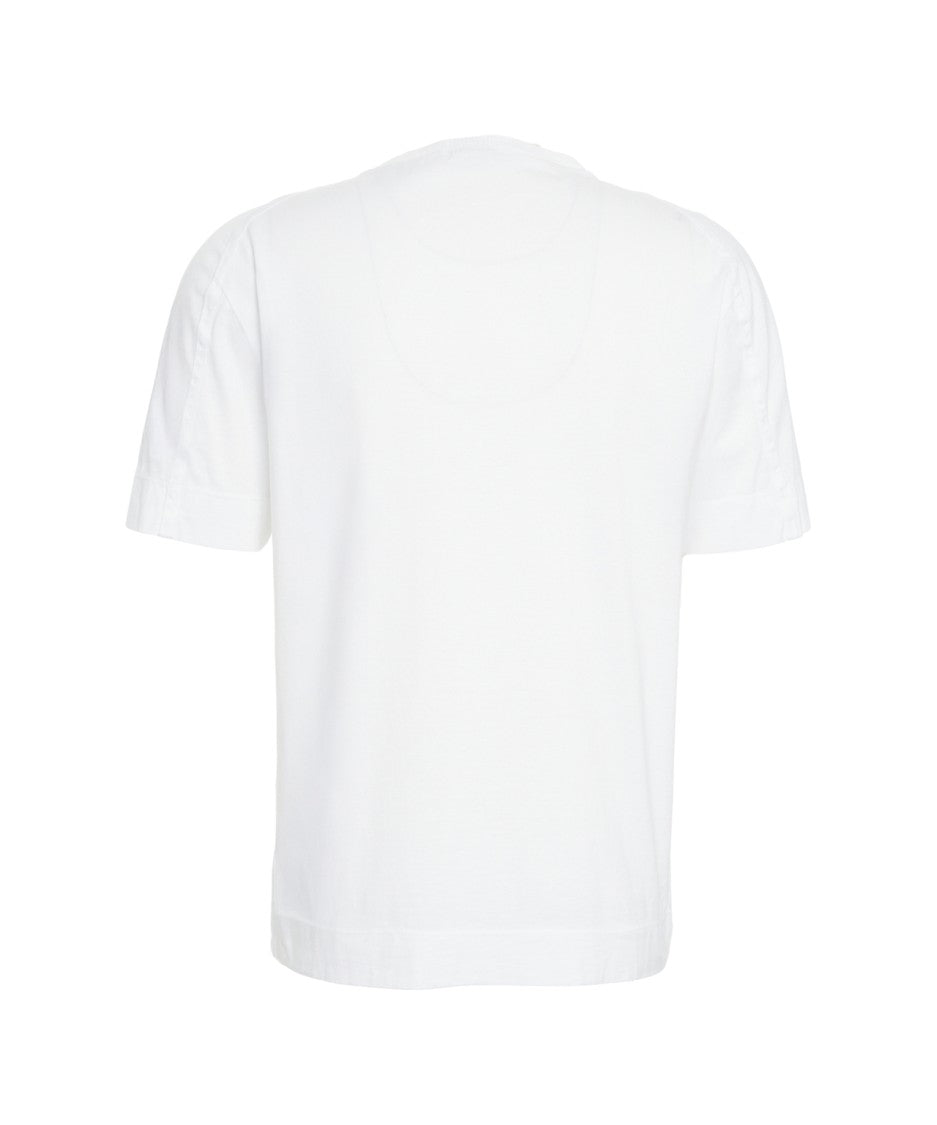 Transit Minimalist Cotton-Linen Blend T-Shirt With Round Neckline