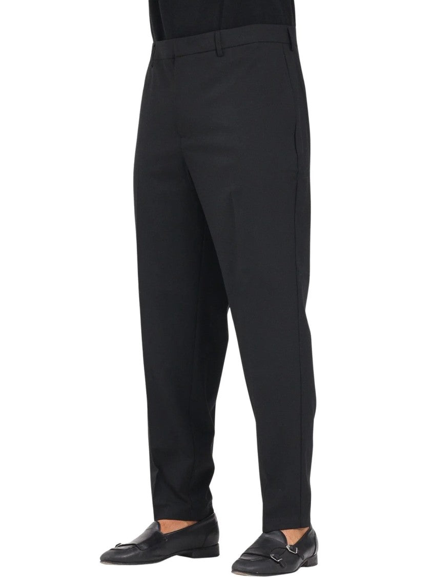 Armani Exchange Black Tailored Wool-Blend Formal Pants