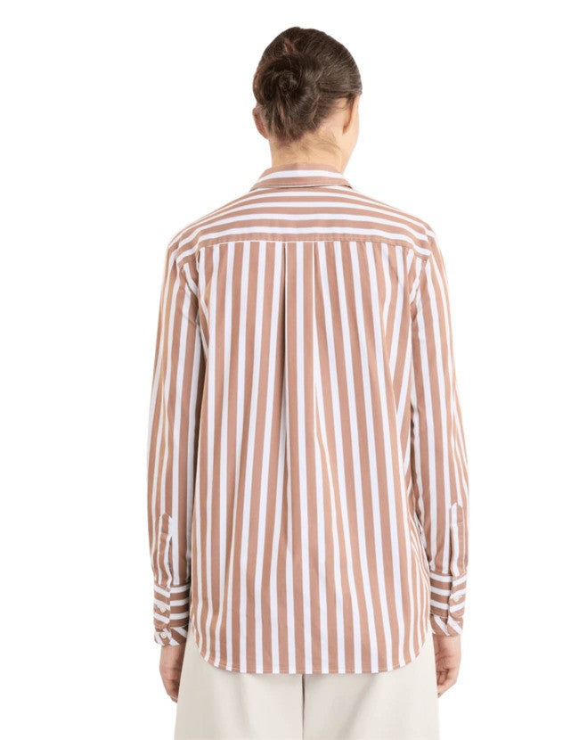 Fay Classic Striped Long-Sleeve Shirt With Wing Collar