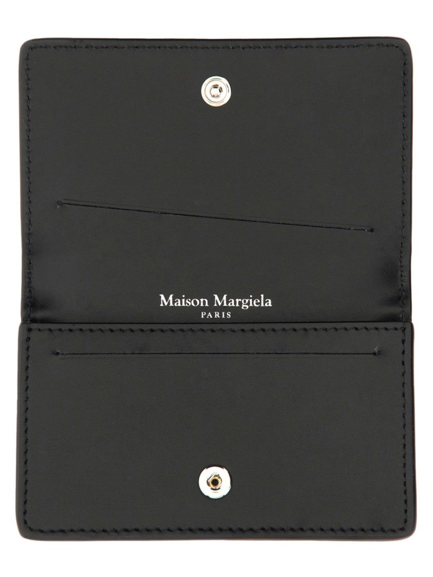 Maison Margiela Neutrals Four Stitches Textured Card Holder