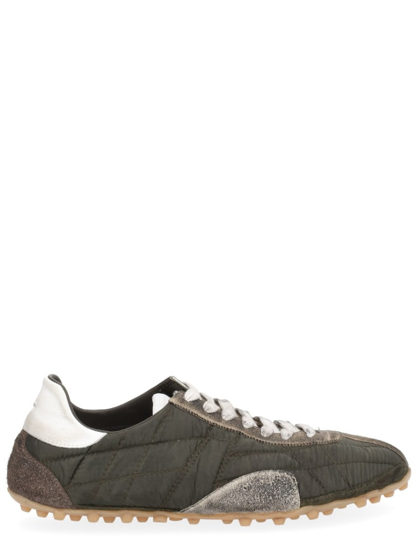 Maison Margiela Dark Olive Sprinters Suede Sneakers
