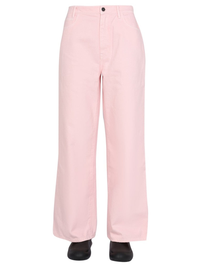 Raf Simons High Waisted Wide Leg Pants