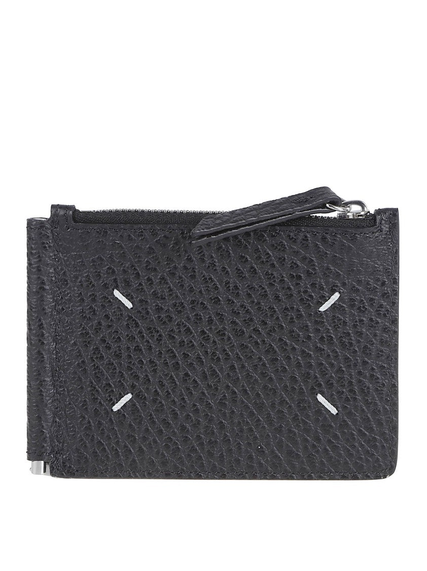 Maison Margiela Textured Black Calf Leather Wallet