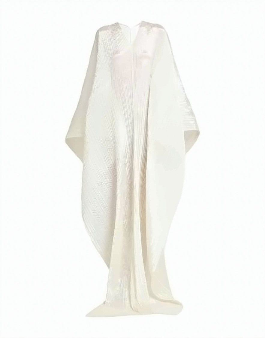 Pleats Please Pleated Texture Flowing Cape