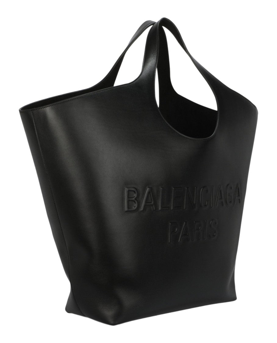 Balenciaga Spacious Smooth Calfskin Tote With Embossed Logo
