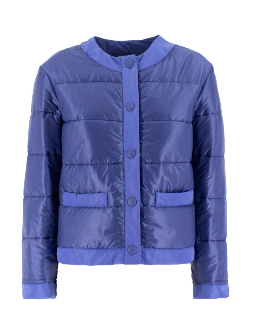 Aspesi Quilted Lavender Jacket With Snap Button Closure