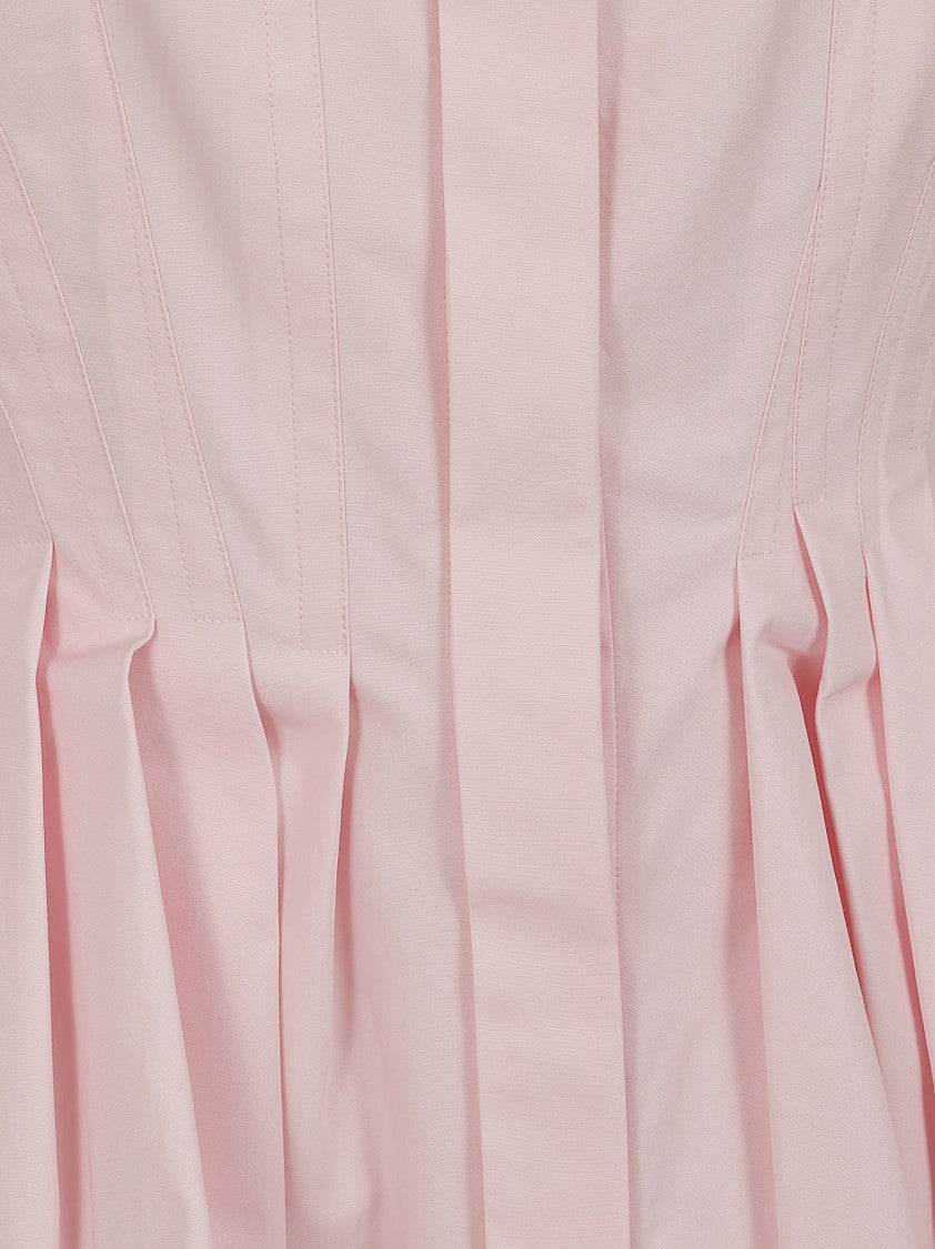 Max Mara Sleeveless Fitted Shirt With Flared Peplum Hem