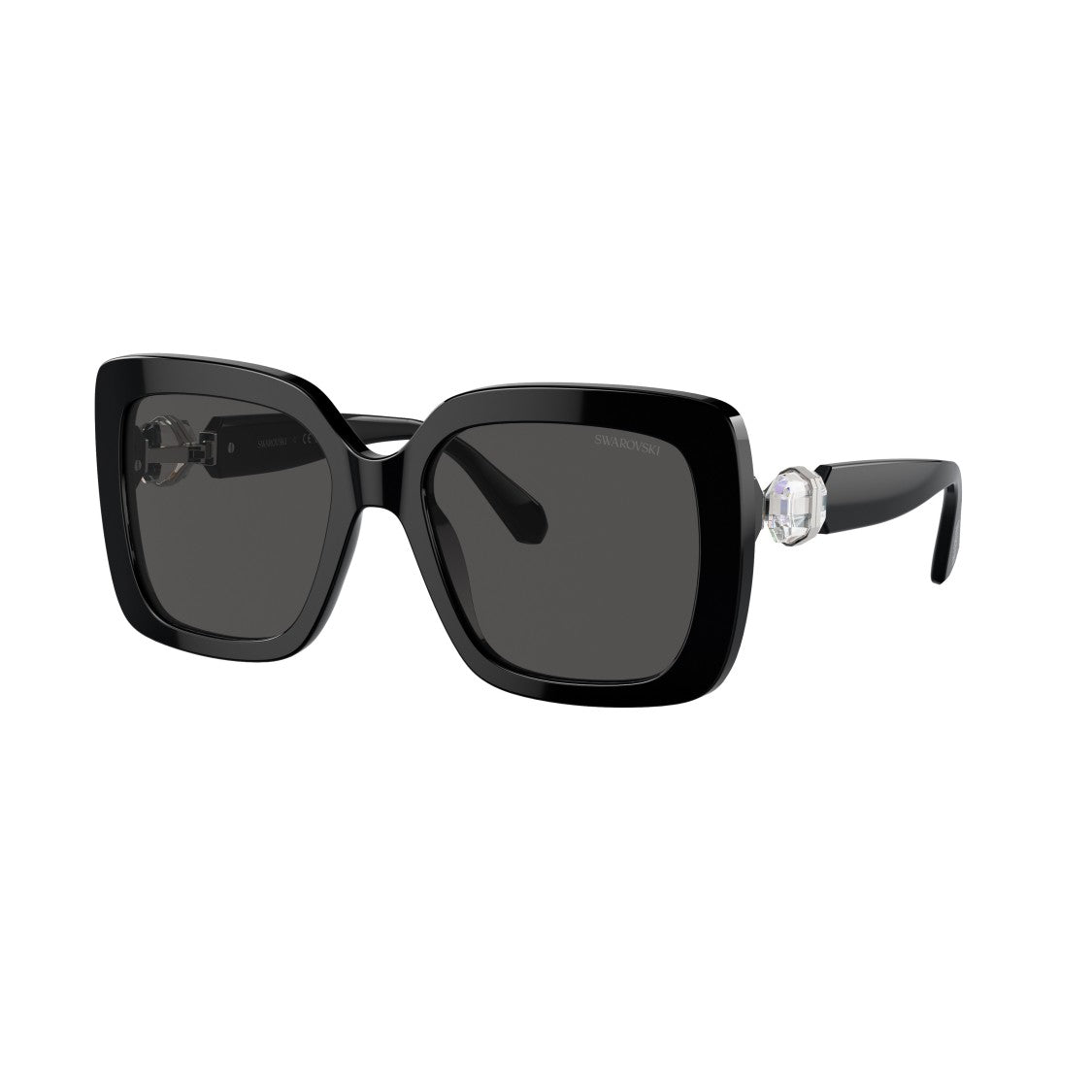 Swarovski 0Sk6001 Oversized Square Frame Sunglasses With Crystal Embellishment