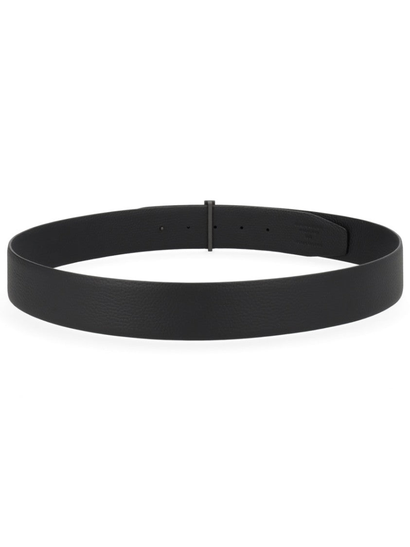 Tom Ford Minimalist T-Buckle Black Calf Leather Belt
